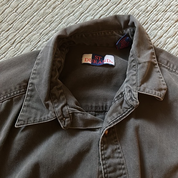 Vintage St Durand Gray Long Sleeve Button Down - Picture 4 of 5